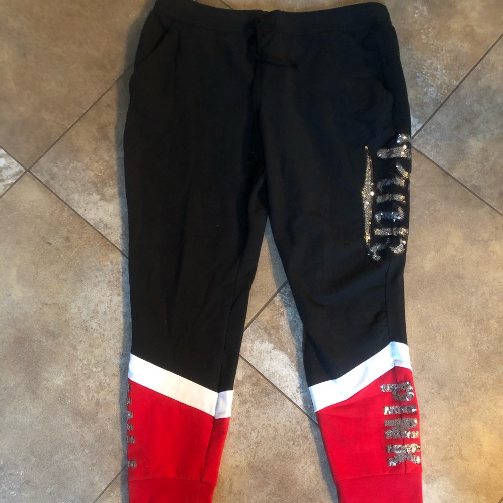 Victoria secret pink sequined sweat pants